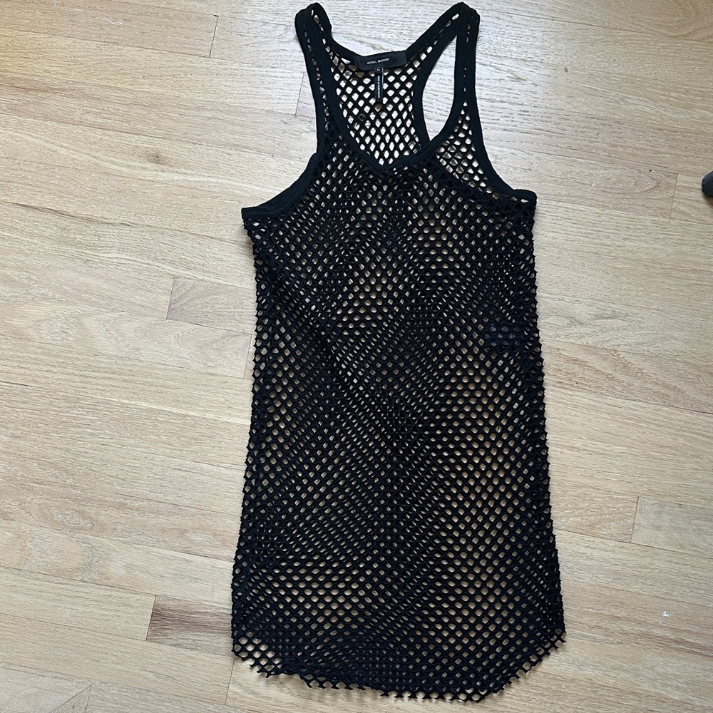Isabel Marant Black Fishnet Top/Beach cover